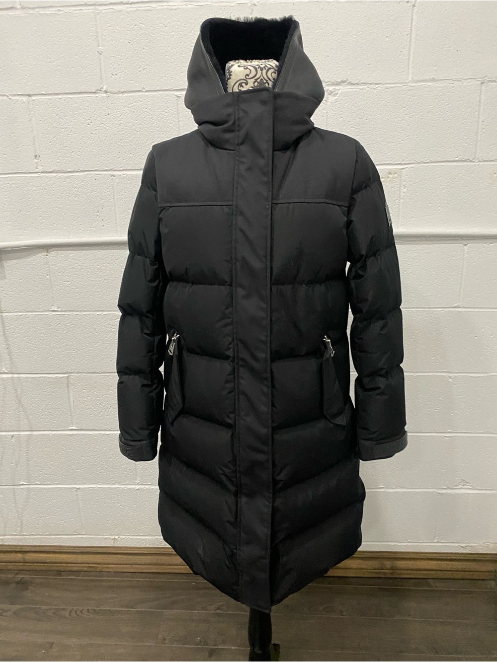 NWOT Mackage LUISA Long Hooded Puffer Coat With Zip Out Shearling Jacket XS - Picture 5 of 16